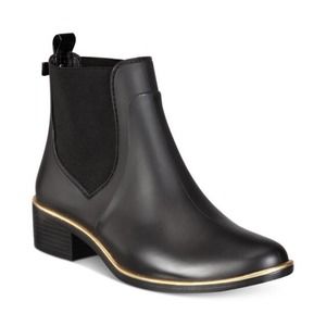 Rain Boots 7 Kate Spade Black Rubber Ankle Booties